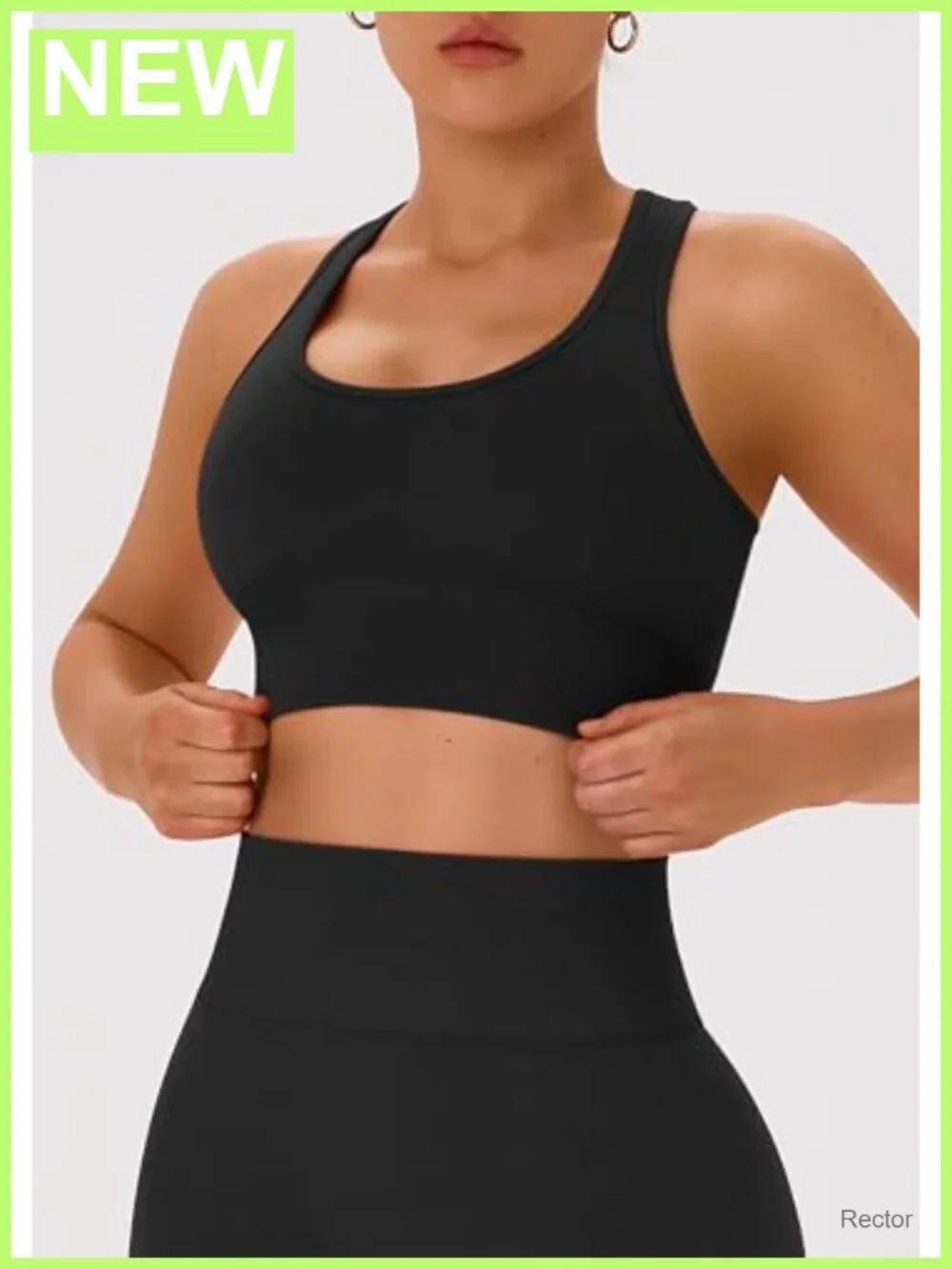 Women's 2 Piece Workout Set Racerback Sports Bra High Waist Leggings